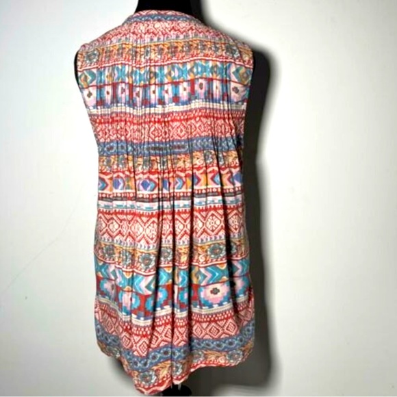 Tolani Red Print 100% Silk Sleeveless Tank
Top Size M - Picture 2 of 13